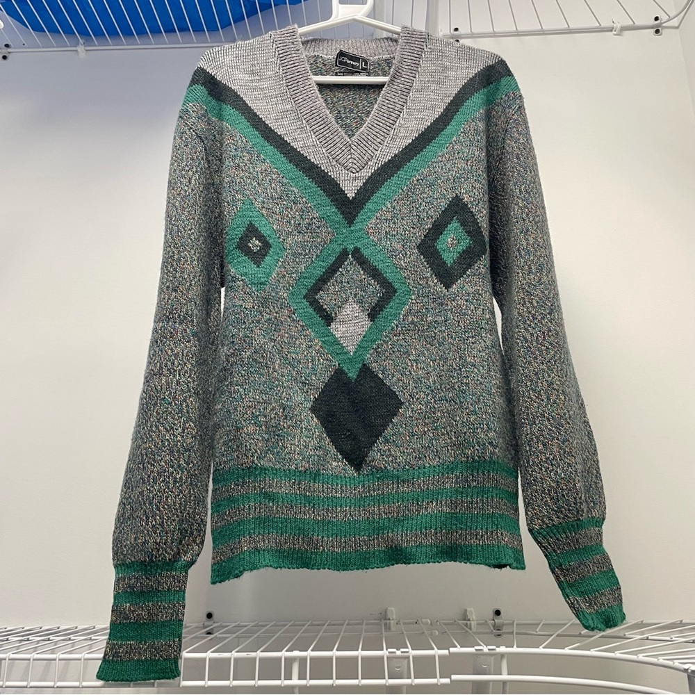 True Vintage 60s/70s JCPenney Multicolor Knit Sweater